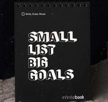 Can we take you to the moon? 🌙 | Infinitebook A6 Small List Big Goals