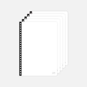Pack of 5 plain A5 sheets